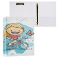 thumbnail image 3 of Children by Bike 12.4x10.6in PVC Round Ring Binder, D-Ring 3-Hole, Metal Clip, 200 Sheets, 3 of 10