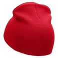 thumbnail image 2 of 2 Love Birds Embroidered 8 Inch Short Beanie - Red OSFM, 2 of 5