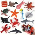 thumbnail image 1 of HLONK 12-Piece Mini Ocean Animal Figurine Set - Mixed Color Assorted Marine Life Models  Educational Sea Creatures for Science Teaching  Aquarium Decor  PVC Material  Suitable for Ages 3+, 1 of 4