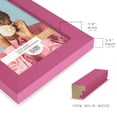 thumbnail image 3 of Grooved 4 in. x 6 in. Pink Picture Frame (Set of 2), 3 of 8
