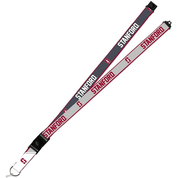 Stanford Cardinal Lanyard Keychain 2-sided Breakaway Clip GRAY University of