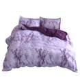 thumbnail image 1 of Matsuzay Juego de cama de 3 uds., edredón de 3 uds., funda de almohada de Marbling, juego de fundas de almohada para habitación de invitados, Juegos de cama Violeta 210x210cm, 1 of 6