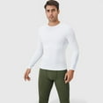 thumbnail image 2 of Active Men's Long Sleeve Compression Shirt with Stretch Fit and Athletic Seam Detailing - X Large, White, 2 of 7