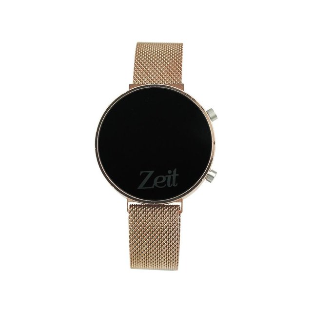 Reloj Zeit Digital Unisex Metal Mesh Oro Rosa Zeit Digital