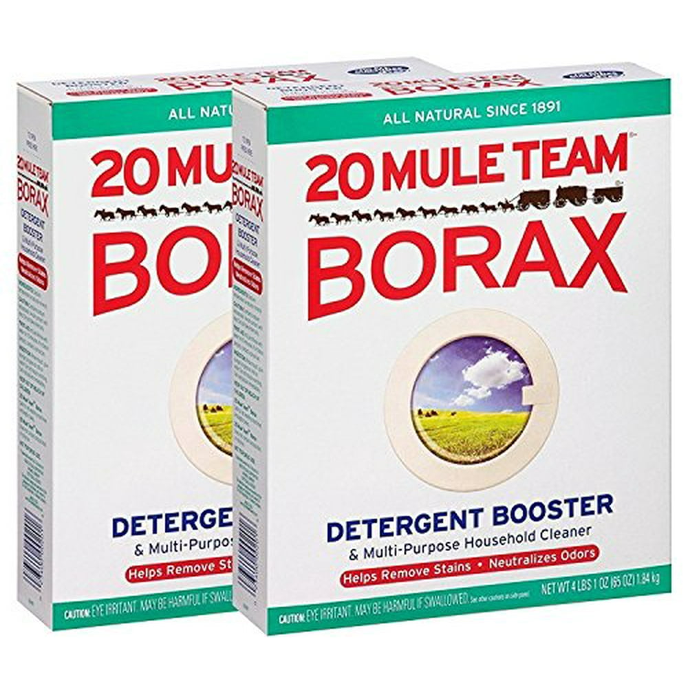BORAX 20 Mule Team Borax Natural Laundry Booster 65 Ounce pack of 2