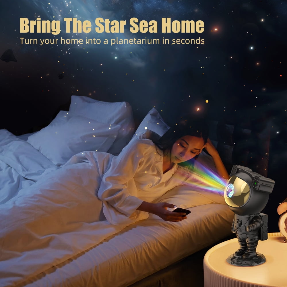 AceGamer Astronaut Galaxy Projector Night Light with Timer and Remote - Star Starry Nebula LED Lamp, Gift for Kids and Adults for Bedroom, Christmas, Birthday, Valentine's Day etc