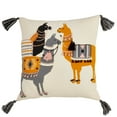 thumbnail image 2 of Saro Lifestyle Llama Pack Down Filled Throw Pillow, 2 of 5