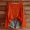 thumbnail image 2 of shqvo Christmas Sweaters for Women Hollow Knitted Graphic Sweaters Boat Neck Imitation Sweater Pullovers Long Sleeve Boho Tops Xmas Holiday Clothes, 2 of 5