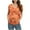 Orange, variant on Women's Maternity Tops Short Sleeve V Neck Classic Side Ruched Pregnancy T-Shirt Summer Casual Printed Loose Fit Clothes Red, Size S