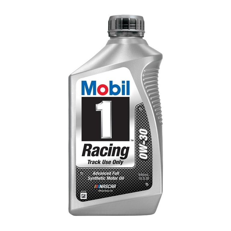 Mobil 1 0W-30 High-Performance Motor Oil for Racing and Track Use