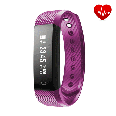 Diggro ID115HR Fitness Tracker, Activity Tracker Watch with Heart Rate IP67 Waterproof Bluetooth 4.0 Sports Pedometer Sleep Monitor Call/SMS Reminder Sedentary Reminder for Kids Women (Best Waterproof Activity Tracker With Heart Rate Monitor)