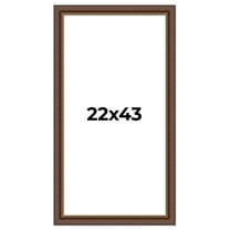 22x43 Copper and Brown Real Wood Picture Frame Width 2 inches | Interior Frame Depth 0.5 inches |
