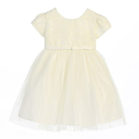 Ballerina Style Dresses - Sweet Kids Baby Girls Off White Lace Sleeve Ballerina Christmas Dress 18M