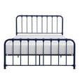 thumbnail image 3 of Topline Home Furnishings Grand lit en métal bleu marine, 3 of 3