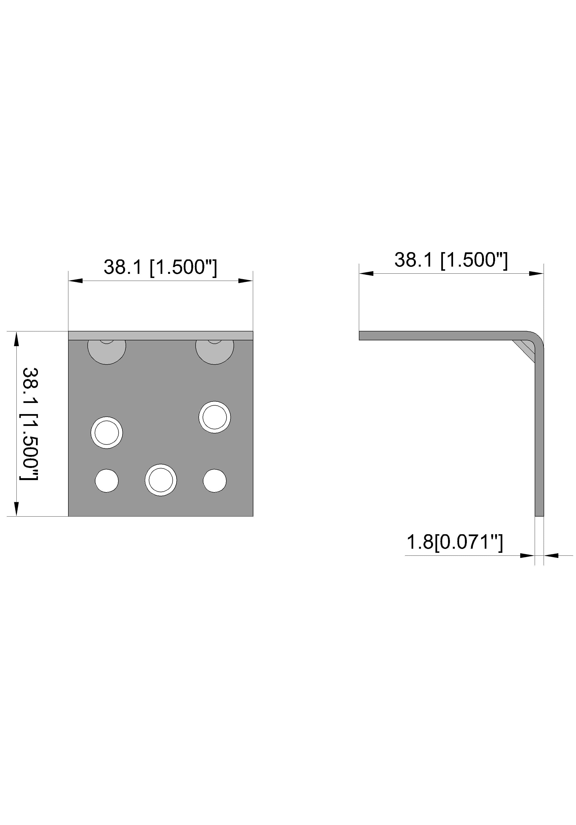 (2 pack) 1-1/2 in. x 1-1/2 in. Double Wide Corner Brace, Steel, Zinc Plated (2 Pack)