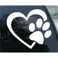 thumbnail image 1 of Heart and Dog PAW Puppy Love Decal Sticker (White, 4"), 1 of 1