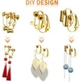 thumbnail image 4 of Menkey Clip-on Earring Converters, Golden & Silver, Earrings, 12 Per Pack, 4 of 5