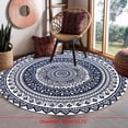 thumbnail image 2 of Boho Tribal Round Rug - 16 Inch Persian Small Round Area Rug Door Mat Nursery Living Room Dining Bedroom Foyer Area Rug, 2 of 2