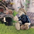 thumbnail image 1 of Estatuilla de pescador en miniatura Cola Figura de Cerámica para bonsái de adorno de estanque XXL, 1 of 6