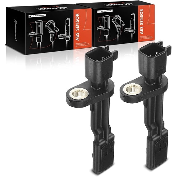 A-Premium ABS Wheel Speed Sensor Compatible with Dodge & Jeep Models - Nitro 2007-2011, Liberty 2008-2012, Wrangler 2007-2017, Sport Utility - Rear Driver and Passenger Side, (2-PC Set)