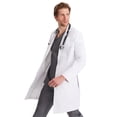 thumbnail image 3 of Healing Hands Men's Lyndon Lab Coat 's Six Pocket Full Length Lab Coat - 46 Long,White, 3 of 6