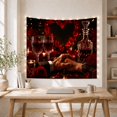thumbnail image 5 of Floral Garden Intimate with Hands Clasped Together, Mystical Fantasy for Space Lovers, Aesthetic Wall Decor, Valentine'S Day Gift, Tapestry Wall Hanging for Dorm and Living Room, 5 of 7