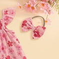thumbnail image 4 of kpoplk Toddler Girls Summer Outfit Sleeveless Ruffle Top and Elastic Shorts Set Kids Short Set for 2-8 Years Size 3-6 Months,Hot Pink, 4 of 5