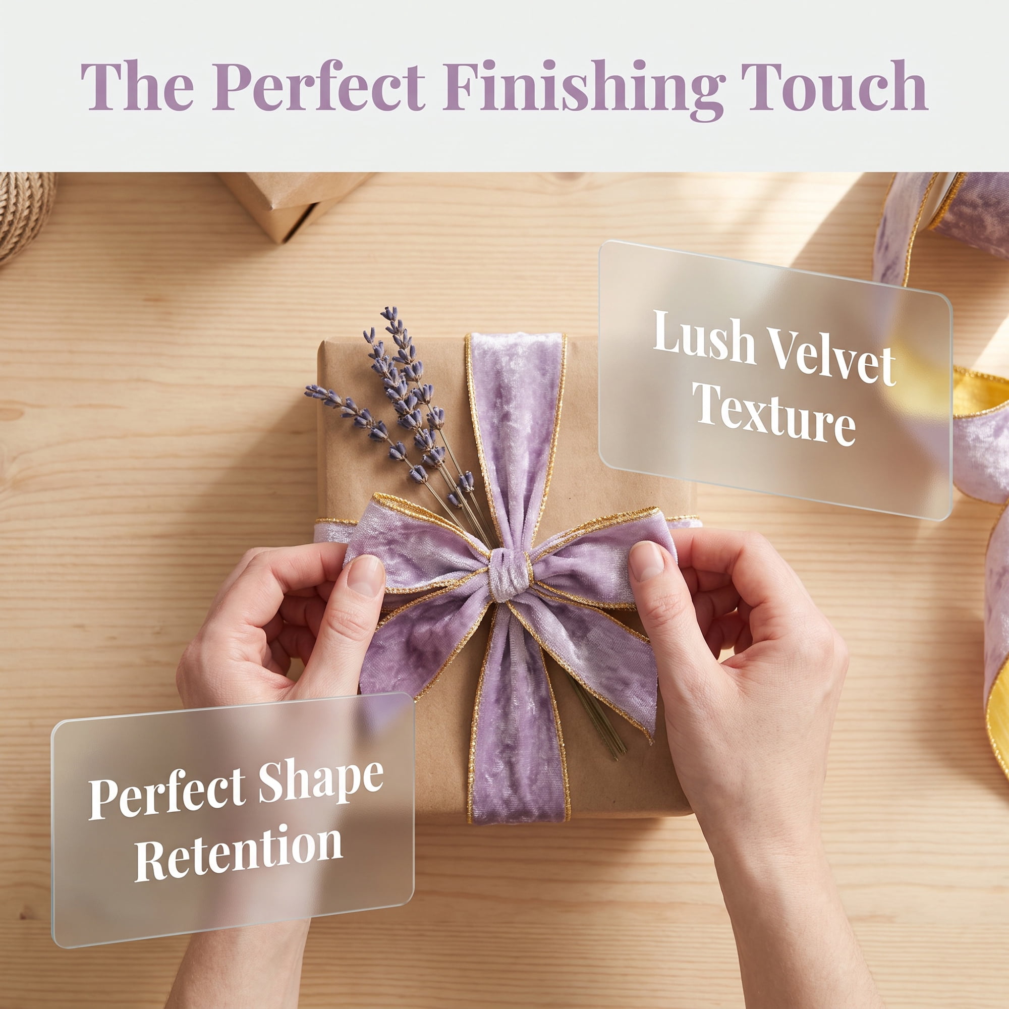 Unique Bargains Extra Wide Decorative Ribbon for Gift Decoration Use Purple 9.8 Yard