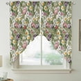 thumbnail image 2 of Sage Green Botanical Swag Valances for Windows 2 Pack, Kitchen Window Curtains 36 Inch Length, Spring Floral Summer Botanical Vintage Privacy Swag Curtains for Living Room/Bathroom 36"x36", 2 of 8