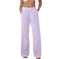 thumbnail image 4 of Pantalones de Yoga de Cintura Alta con Bolsillos Pantalones de Yoga de Mujer con Bolsillos Pantalones de Yoga de Cintura Estirable de Color Sólido de Mujer, 4 of 9