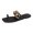 Black, variant on OAVQHLG3B Women's Casual Vacation Open Toe Decorative Buckle Chain Solid Flat Beach Sandals