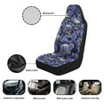 thumbnail image 6 of Yuyamidu Skull Car Seat Covers Set Purple Rose Auto Interior Seat Covers Car Accessories Set 2 Pcs Auto Front Seat Covers Saddle Blanket, Universal Fit, 6 of 7