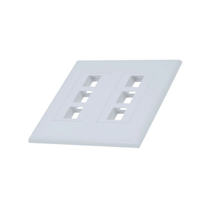 White 2 Gang Less Decora Wall Plate Cover With 3 Port Keystone Jack Insert Com - 3 Port Decora Wall Plate Insert White 2 Gang Less Decora Wall Plate Cover With 3 Port Keystone Jack Insert Com - 3 Port Decora Wall Plate Insert