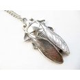 thumbnail image 4 of Collar de cigarra, collar colgante de cigarra, collar de insectos de plata antiguo, joyería de cigarra, joyería de insectos, 4 of 5