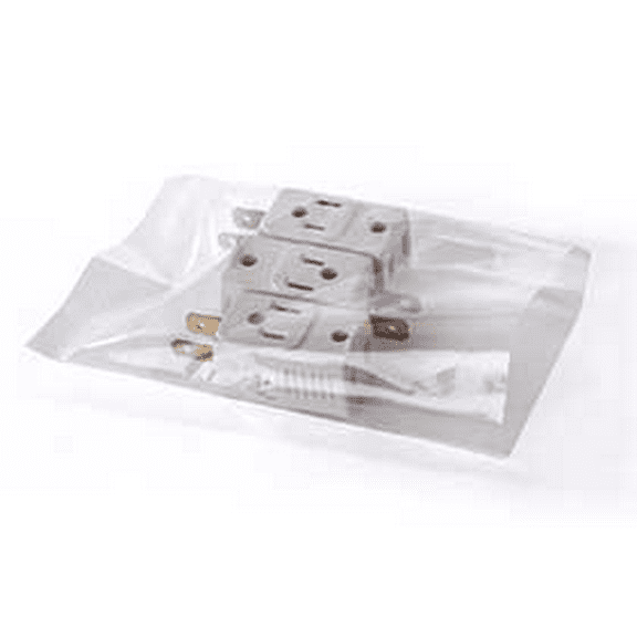 Clear Layflat Poly Bags 2 mil, 3 X 10 inches - Case of 1000 Bags