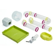 Ferplast Laura Small Hamster Cage, Fun & Interactive Cage Measures 18.11L x 11.61W x 14.8H & Includes All Accessories