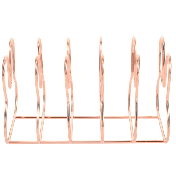 GOOHOCHY  Book Ends Stand Bookstore Decoration Rose Gold Bookend