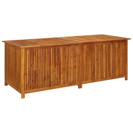 moobody Garden Storage Box Acacia Wood Storage Container Deck Box Tool Organization for Patio  Lawn  Poolside  Backyard  Outdoor Furniture 78.7 x 31.4 x 29.5 Inches (W x D x H)