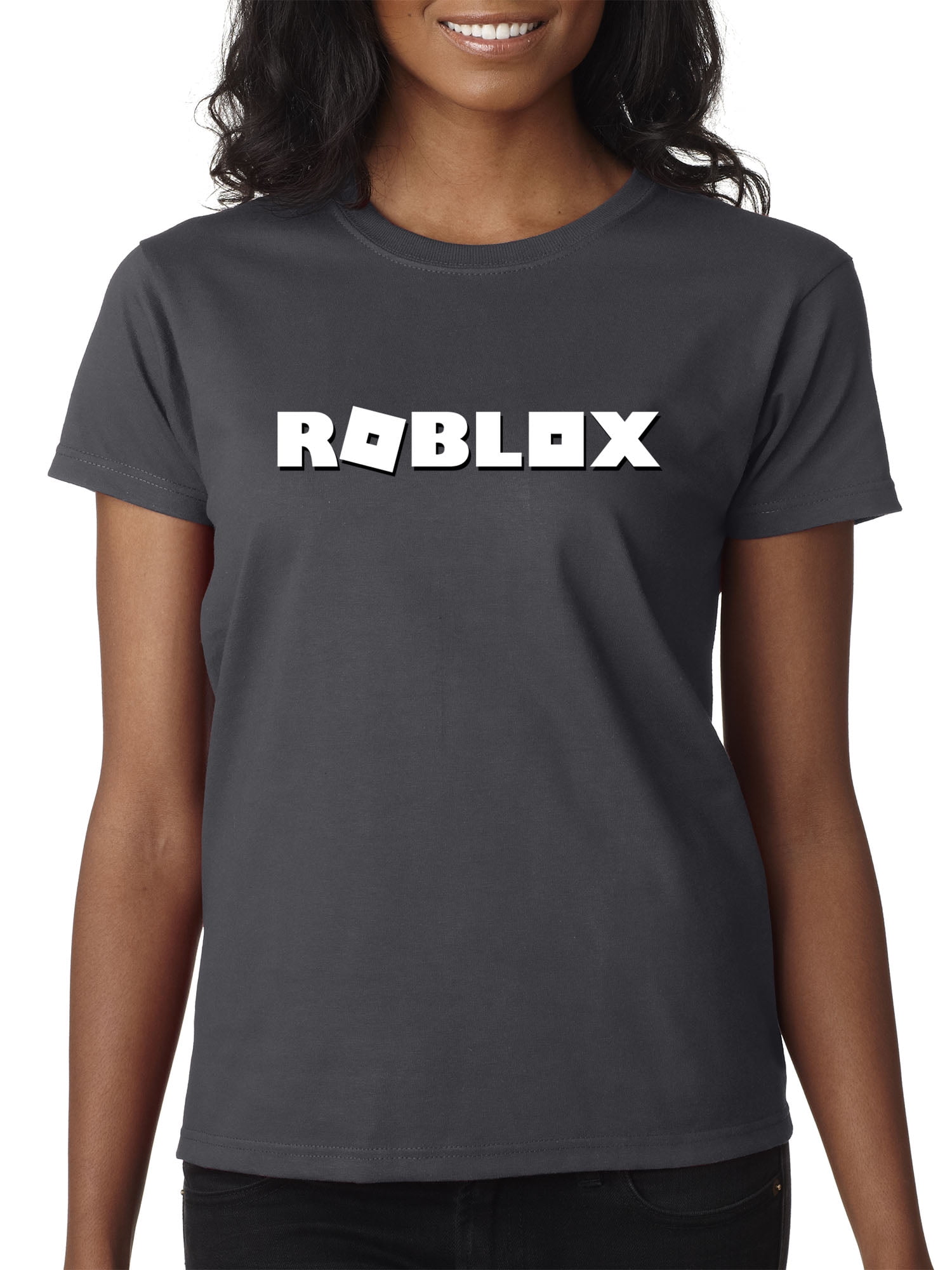 New Way New Way 923 Women S T Shirt Roblox Logo Game Accent 2xl Charcoal Walmart Com Walmart Com