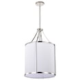 thumbnail image 3 of Nuvo Lighting Easton 3 Light Pendant Polished Nickel Finish White Linen Shade - Polished Nickel, 3 of 14