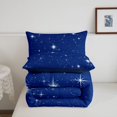 thumbnail image 5 of Manfei Glowing Stars Twin Comforter Sets,Boys Friendly Style Bedding Set,Dark Blue White,Navy Blue Reversible,2pcs,1 Comforter and 1 Pillowcase, 5 of 7