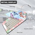 thumbnail image 6 of 2Pack Luggage Tags for Suitcases, Cute  Pu Leather Cruise Luggage Tag with  Cover ID Label Address Card and Metal Ring Suitable for Women Men  Travel Bag   and Butterflies, 6 of 7