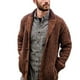 thumbnail image 3 of Cárdigan de otoño e invierno para hombre, suéter de punto ajustado de manga larga de color sólido, suéter para hombre, 3 of 6
