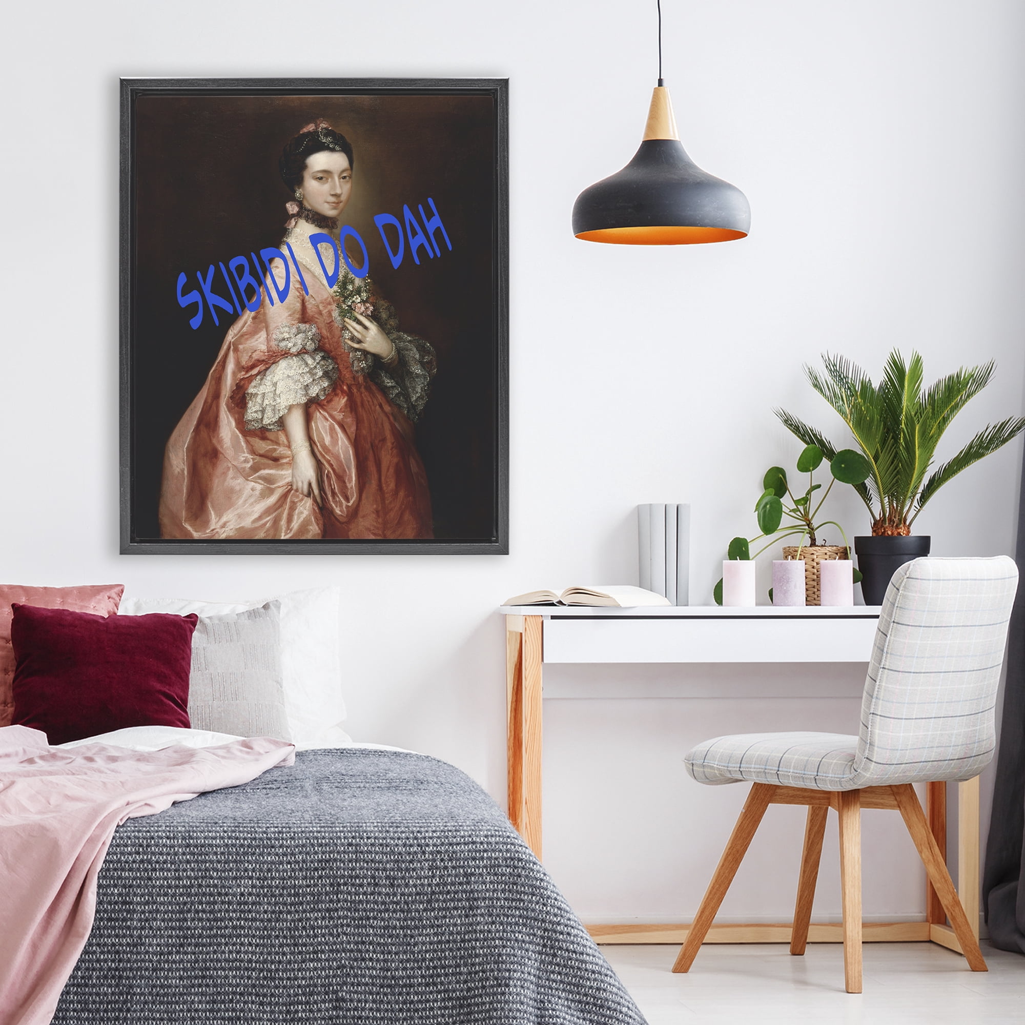 Stupell Industries Iconic Skibidi Do Dah Black Framed Floater Canvas Wall Art, design by Grotto Studios