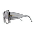 thumbnail image 3 of Womens Chic Squared Butterfly Thick Temple Oversize Sunglasses Slate Smoke Mirror, 3 of 4