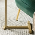 thumbnail image 4 of Kings Brand Furniture C-Shaped Side End Table, White Wood & Gold Metal Sofa Snack Table for Living Room, Bedroom or Bedside, 4 of 6