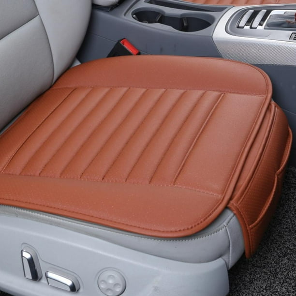 Pu Leather Car Seat Protection Cover Bamboo Charcoal Monolithic Cushion Without Backrest Front Compatible With 90 Vehicles Cars Suvs Pickups Mini Vans 1 Piece Com - Leather Protection For Car Seats Pu Leather Car Seat Protection Cover Bamboo Charcoal Monolithic Cushion Without Backrest Front Compatible With 90 Vehicles Cars Suvs Pickups Mini Vans 1 Piece Com - Leather Protection For Car Seats