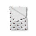 thumbnail image 2 of Sailboat Soft Flannel Fleece Throw Blanket, Scandinavian Style Boat Illustration and Hand Drawn Waves, Cozy Plush for Indoor and Outdoor Use, 50" x 70", Night Blue Pale Peach, by Ambesonne, 2 of 6