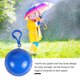 thumbnail image 4 of Yuarrent Chubasquero para niños, abrigo impermeable portátil único para viajes al aire libre, chaqueta de lluvia con bola de plástico para niñas y Paraguas de lluvia azul oscuro Yuarrent HA005641-04B, 4 of 6