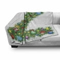 thumbnail image 3 of Letter Z Soft Flannel Fleece Throw Blanket, Traditional Themed Font Design Z with Colorful Ornaments Christmas Santa Claus, Cozy Plush for Indoor and Outdoor Use, 60" x 80", Multicolor, by Ambesonne, 3 of 6